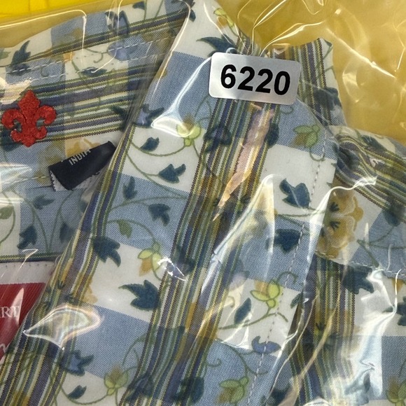 Robert Graham Freshly Laundered Shirt Mens Blue Yellow Floral Plaid Cotton XL - Picture 12 of 12